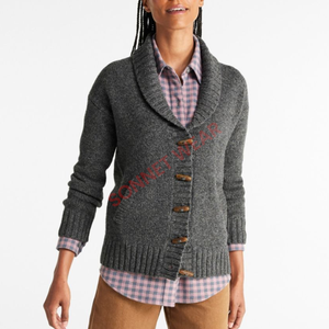 Suéter cárdigan de mujer de primera calidad diseñado con punto de alta calidad y ajuste relajado perfecto para mejorar el calor durante - Product Image 2