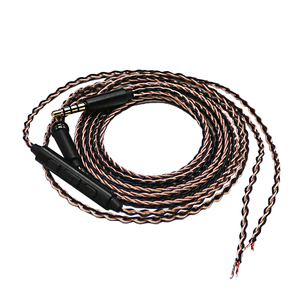 Câble <span class=keywords><strong>audio</strong></span> 8 brins Jack 3,5 mm pour réparation de <span class=keywords><strong>casque</strong></span>, réparation de <span class=keywords><strong>casque</strong></span> DIY, entretien de <span class=keywords><strong>casque</strong></span>, fils semi-finis - Product Image 2