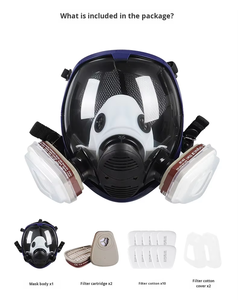 Respirador de Cara Completa con Certificación CE para Uso Industrial, Máscara de Gas Protectora de Goma, Protección Química para Pintura en Aerosol, Ligero y Duradero - Product Image 4