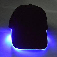 Cappello da Baseball in PVC con LED e Fibra Ottica per Spettacoli, Luminoso al Buio, Vendita all'Ingrosso