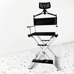 Modern Metal <b>Frame</b> Folding Chair with <b>Canvas</b> Backrest-Outdoor Bedroom Mall & Dining Use Durable Salon Furniture - Product Image 3