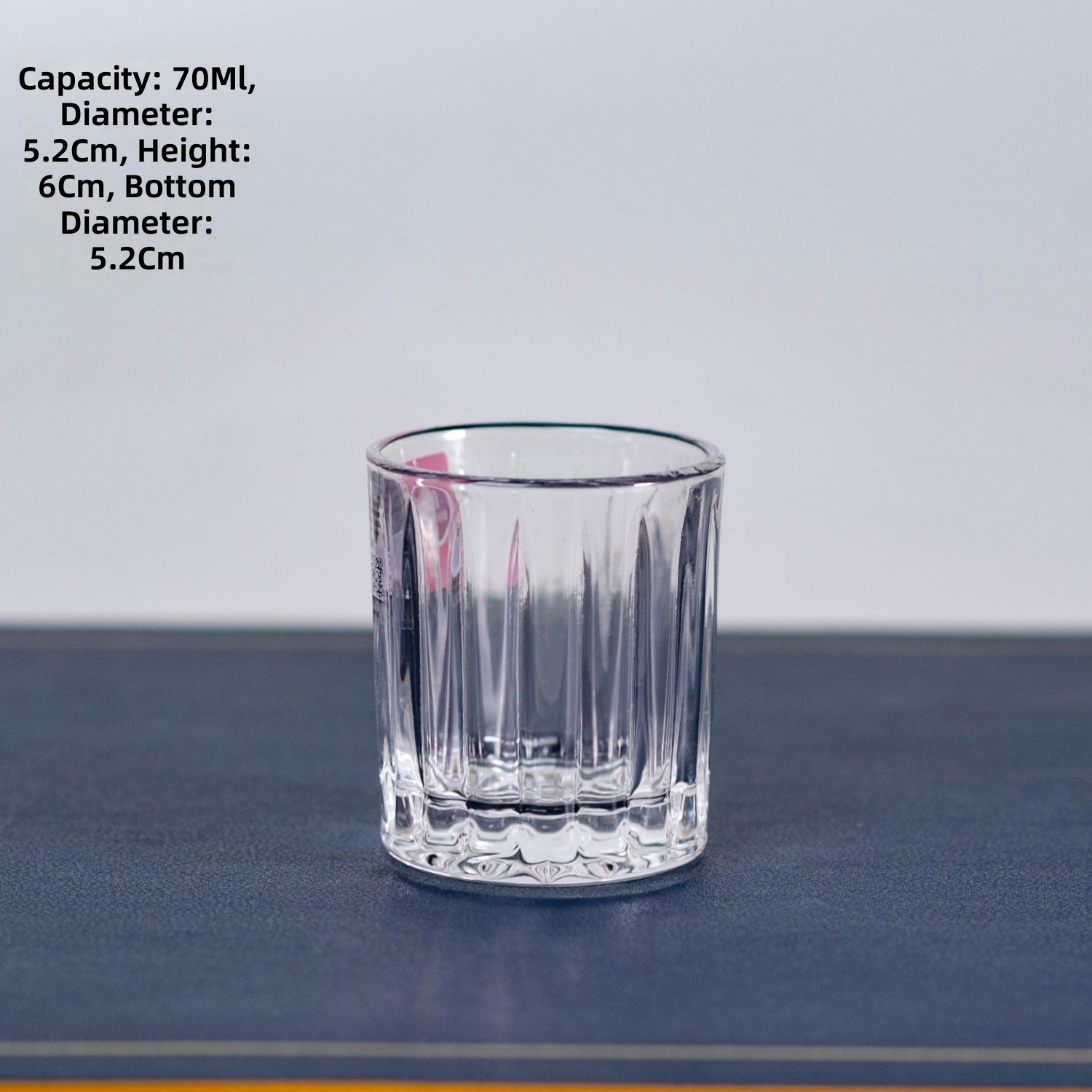 Vertical crystal shot glass 70ml