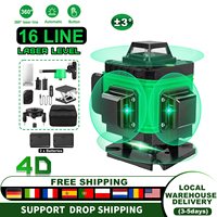 Niveau Laser Vert 4D 16 Lignes Multifonctionnel Grade DIY 360, Livraison Directe, ENTREPÔT LOCAL UE