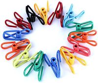 Pinces multifonctionnelles flexibles en plastique et en métal PVC pour sécher les vêtements Épingles colorées pour sacs de voyage pour la cuisine Matériau en fer