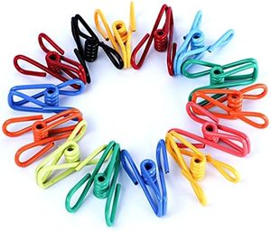 Pinces multifonctionnelles flexibles en plastique et en métal PVC pour sécher <span class=keywords><strong>les</strong></span> vêtements Épingles colorées pour sacs de voyage pour la cuisine Matériau en fer - Product Image 2