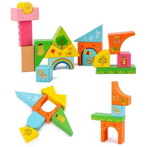 Jouets éducatifs Montessori pour bébés, petits blocs empilables en forme <span class=keywords><strong>de</strong></span> <span class=keywords><strong>château</strong></span>, blocs <span class=keywords><strong>de</strong></span> construction à motifs pour enfants - Product Image 6