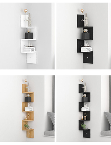 Furinno <span class=keywords><strong>ROSSI</strong></span> Scaffale Angolare a 5 Ripiani a Zigzag, Montaggio a Parete, in Legno Ingegnerizzato Resistente per Soggiorno, Colore Espresso - Product Image 5