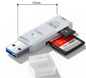 USB 3.0 leitor de cartão <span class=keywords><strong>DSLR</strong></span> câmera SD memória TF Tablet telefone de alta velocidade leitor de cartão carro 2-em-1 - Product Image 2