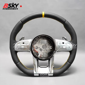 Convient à Mercedes Benz <span class=keywords><strong>CL</strong></span> ClS CLA a E S Classe C W213W463W22C217CLS C257W205C63 Volant en cuir semi-perforé personnalisé - Product Image 1