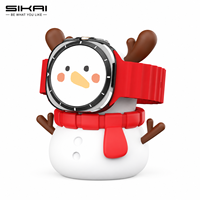 Support de chargeur en silicone SIKAI en forme de bonhomme de neige de Noël pour Samsung Galaxy Watch, support de rangement pour anneau de charge DIY mignon, décoration de bureau