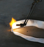 Manchon en fibre de verre à haute teneur en silice blanc 1000 ℃   Protection de faisceau de câbles sans alcali à isolation thermique haute température – Vente en gros