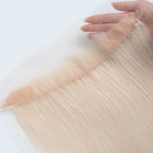 Topper de Cabello Humano Ruso Virgen Crudo con Encaje HD Suizo de Nudo Único para Línea de Cabello, Venta al por Mayor para Mujeres - Product Image 1