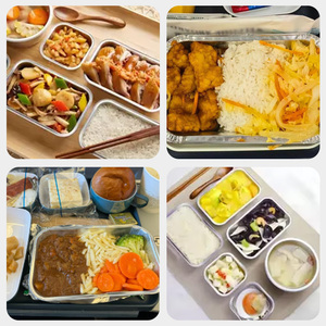 Boîte à repas carrée en aluminium aviation de qualité alimentaire de 550ml joint épaissi avec couvercle boîte en aluminium à usage unique - Product Image 3