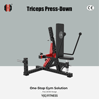 Équipement d'entraînement commercial en acier pour triceps, machine d'exercice des bras durable avec dossier réglable pour salle de sport professionnelle