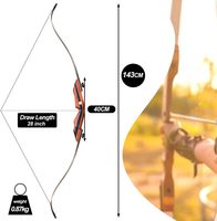 Arc à poulies en fibre de verre PMZ pour la chasse avec flèches à pointe en acier, 60 pouces, force de traction 20-55 lbs - Tir à l'arc sportif