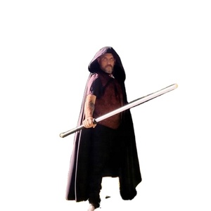 Capa de Bruja Medieval Negra Personalizada, Capa Larga de Poliéster de 3x5 Pies para Disfraz de Cosplay, Ideal para el Día de Todos los Santos - Product Image 2