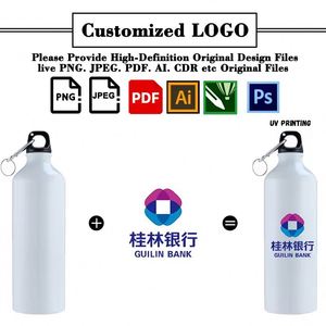 Bouteille d'eau sport en alliage d'aluminium légère et portable, personnalisable avec logo, idéale pour les cadeaux promotionnels d'entreprise, le cyclisme et la randonnée - Product Image 3