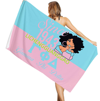 Serviette de plage TLOD Sorority pour femmes de qualité supérieure, design moderne, tissu doux, idéale pour les vacances d'été