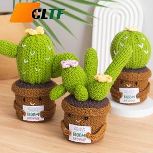2026 Positieve Haakwerk Emotionele Plant Haakwerk Cactus Vetplant Gepotte Bloem Kerstdag Cadeaus Halloween Decoratie Pop - Product Image 1