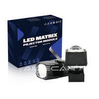 Proyector de Lente de Panal AILECAR de 1.5 Pulgadas, Bi-LED, 12V, 6000-6500K, Construcción de Aluminio y Plástico, Luz Baja de 34W/Luz Alta de 43W