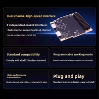 Tarjeta FMC GGDX Chipboard ALINX FH4020 con Doble Interfaz Oculink PCIe 3.0, Equipada con Interfaces de Fibra Óptica SFP+, Conector FMC HPC