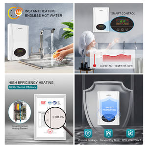 Haute efficacité 8000W électrique Geyser écran tactile contrôle IPX4 étanche ménage hôtel LED affichage de la température anglais - Product Image 5