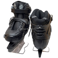 Patins à roulettes sur glace ultralégers personnalisés One Boot, patins de hockey sur glace Attack, en tissu PVC noir et coton, pour hommes, hiver