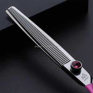 Thiết Kế Đặc Biệt Sharp 7.5 Inch Con Chó Chải Chuốt Kéo Tay Trái Cao Cấp Pet Chải Chuốt Kéo Với Thoải Mái Màu Hồng Tráng Xử Lý - Product Image 2