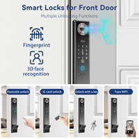 Serrure de porte intelligente XSDTS C21 Tuya : Multifonctionnelle, application Wishome/Tuya, empreinte digitale, reconnaissance faciale, mot de passe, clé, carte IC, veine palmaire