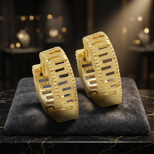 Pendientes de Aro Chapados en Oro de 14K, 18K, 24K al por Mayor, Pendientes de Aro Personalizados, Pendientes de Aro para Fiestas, Pendientes de Aro de Moda, Arracadas - Product Image 4