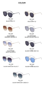 Lunettes <span class=keywords><strong>de</strong></span> soleil Partagas, style punk tendance, logo personnalisé, monture ronde en métal, double pont, UV400, pour femmes et hommes - Product Image 5