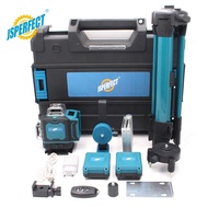 JSPERFECT 4D 16  Niveau laser vert à 360 degrés, niveau laser 360 avec boîte en plastique