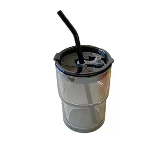Hot Bamboo Cup Glass Straw High-Appearance Double Drink Cup Students Business Gifts Festivals Coffee Milk Drink Corrosion-Free