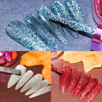 15ml Diamant Réfléchissant Glitter Gel Polish Brillant Disco Effet UV Nail Enhancer avec Clignotant Sparkle Soak