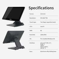 Gilong Windows Kapasitif Dokunmatik Ekranlı Satış Terminali Intel I5 Restoran Kasiyerleri Katlanabilir Taban Ambalaj Boyutunu Azaltır Siyah