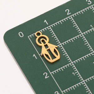 Etiqueta de Joyería Personalizada, Amuleto de la Virgen María Chapado en Oro, Amuleto de la Salve María de Acero Inoxidable, Colgante Religioso para Collar o Pulsera DIY - Product Image 6