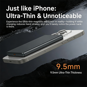 <strong>Mac</strong> Ultra Slim 18W Magnetic <strong>Waterproof</strong> Fast Charging Li-Polymer Battery Power Bank 5000mAh 10000mAh with LED Display - Product Image 4