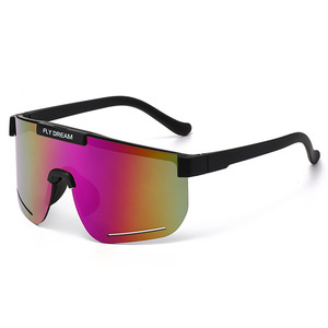 Lunettes de soleil Fly Dream Sports pour enfants et adolescents, protection polarisée UV400, lunettes de cyclisme en plein air, monture carrée, verres miroir verts - Product Image 3