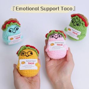 Cadeaux d'anniversaire en crochet faits main, motif Taco, pour maman, papa, amis, collègues, cadeau de bien-être, soutien émotionnel et inspirant - Product Image 4