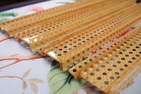 Support de Mahjong en Acrylique à Motif Tressé Rotin avec Poussoirs, Ensemble de 4 Pièces, Support de Tuiles Effet Canne Vintage, Supports de Mahjong Américains en Gros