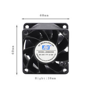 Ventilateur de refroidissement à faible bruit 60*60*38MM pour équipement de bureau Fonctionnement silencieux pour systèmes canalisés 12V 24V 48V - Product Image 2