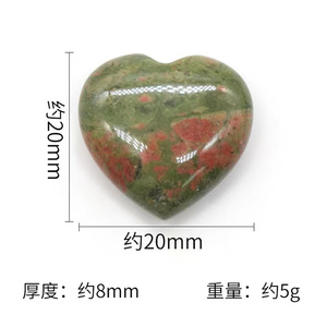 20mm decorazione spirituale cristalli guarigione <span class=keywords><strong>amore</strong></span> <span class=keywords><strong>cuore</strong></span> gemma naturale colorato misto cristallo di quarzo gonfio intaglio del <span class=keywords><strong>cuore</strong></span> per il regalo - Product Image 2