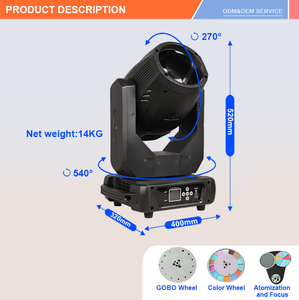 <span class=keywords><strong>15R</strong></span> Led thiết bị chiếu sáng sân khấu Sharpy 9R chùm 250 di chuyển đèn đầu cho DJ Disco - Product Image 3