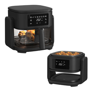 ANBOLIFE OEM y ODM 2 en 1 Freidora de Aire y Parrilla de Vidrio de 5L No Tóxica, Libre de PFAS, con Pantalla Táctil LED Digital, Función de Precalentamiento y Mantenimiento de Temperatura - Product Image 1