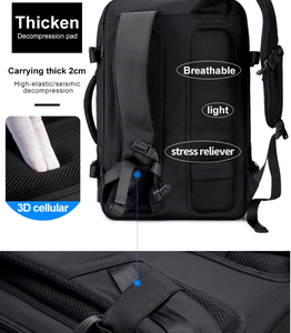 Cuadrado grande 20 "Aerolínea Aprobado 35 <span class=keywords><strong>40</strong></span> <span class=keywords><strong>Litros</strong></span> 38,5 Smart Gym Travel Oxford Business Men Expand Mochila expandible antirrobo - Product Image 5
