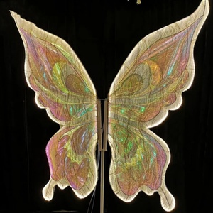 <span class=keywords><strong>C461</strong></span> lãng mạn LED Light up bướm đèn Backdrop đứng nền cho đám cưới sự kiện trang trí khổng lồ bướm - Product Image 4