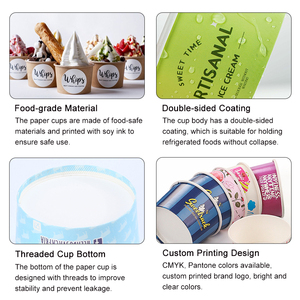 Customization logo Short Wafer Soft Serve Ice Cream <strong>Paper</strong> <strong>Cup</strong> <strong>Usa</strong> Disposable Animal Dinosaur Ice Cream <strong>Paper</strong> <strong>Cup</strong> Container - Product Image 3