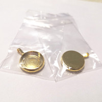 Pendentifs en or de haute qualité, lunette vierge, réglage de Cabochon, plateaux ronds, Base 19mm