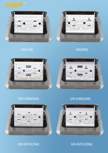 Meilleures ventes Foire de Canton 2024 Prise de sol en acier inoxydable <span class=keywords><strong>Pop</strong></span>-Up auto-mise à la terre RJ45 Cat6a Data CE USB 2A+1C IP40 1,5m - Product Image 4
