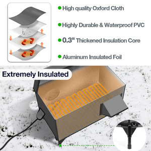USMILEPET Beheiztes Katzen haus im Winter im Freien, extrem isoliert und wetterfest, erhöhter ferner Katzen schutz mit wasserdichtem Dach - Product Image 5